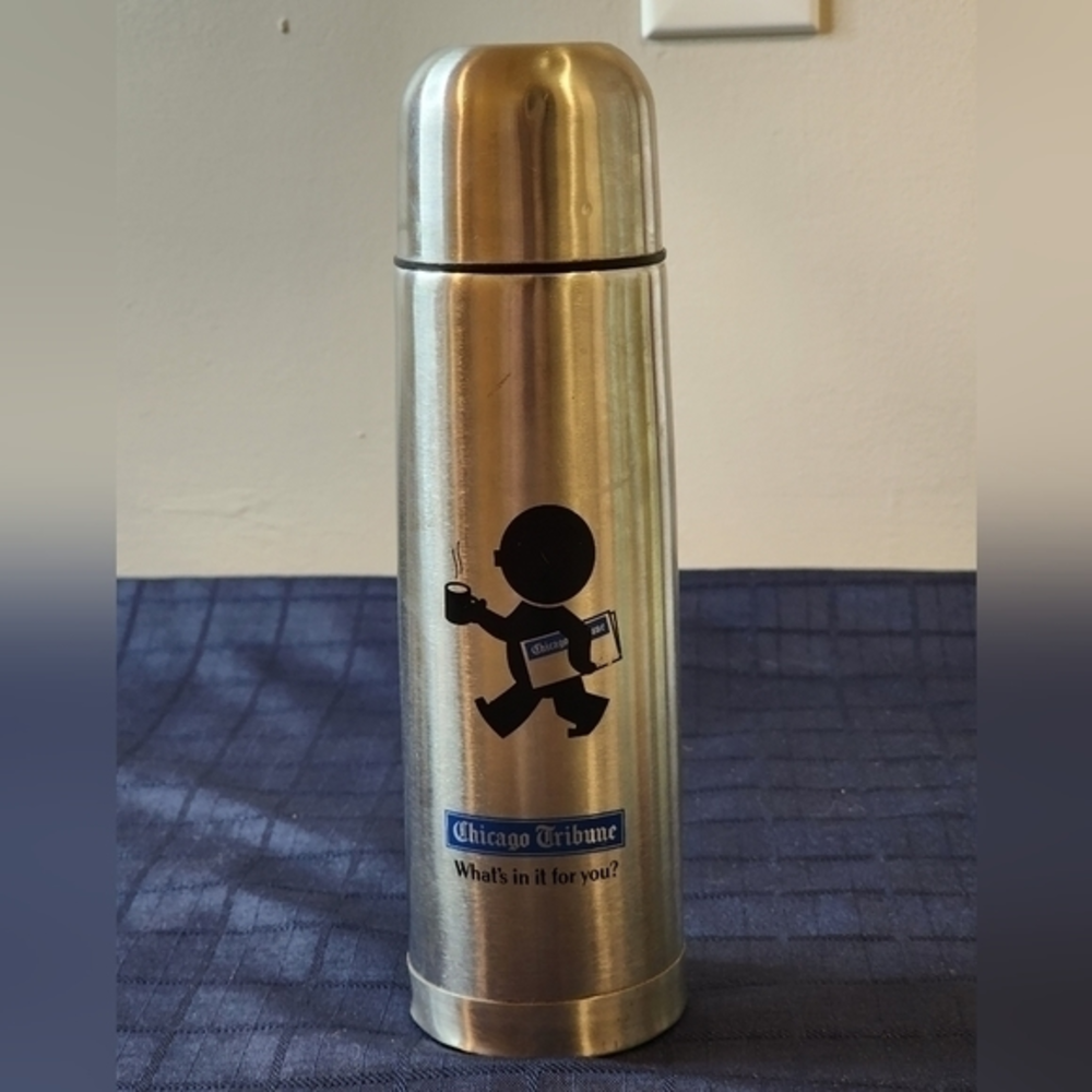 Stainless Steel Thermo Hot/Cold Thermos Chicago Tribune Logo